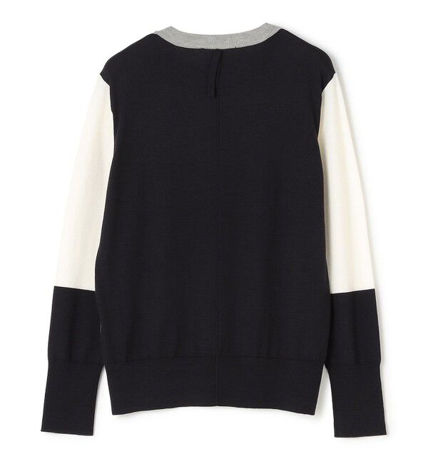 BEIGE,「CHLOR / ウールシルク配色クルーネックニット」|ニット・セーター|