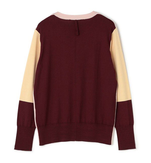 BEIGE,「CHLOR / ウールシルク配色クルーネックニット」|ニット・セーター|