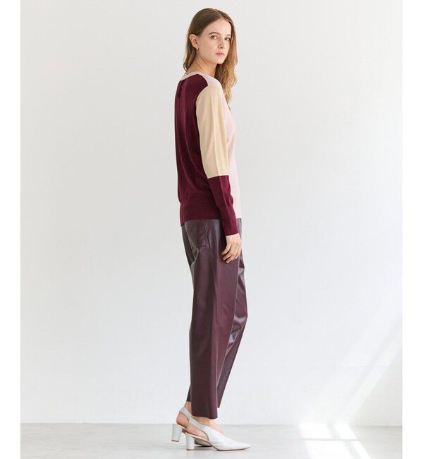 BEIGE,「CHLOR / ウールシルク配色クルーネックニット」|ニット・セーター|