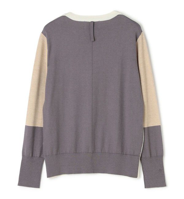 BEIGE,「CHLOR / ウールシルク配色クルーネックニット」|ニット・セーター|