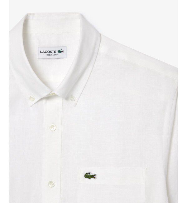 LACOSTE「リネンボタンダウン長袖シャツ」|シャツ・ブラウス|