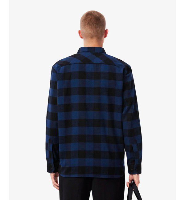 LACOSTE「オーバーサイズドコットンプレイド フランネルチェックシャツ」|シャツ・ブラウス|