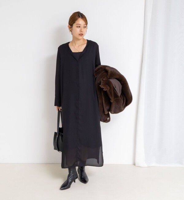 Rie Miller「カフタンシフォンワンピース」|ワンピース|