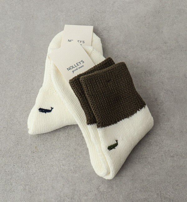 NOLLEY'S goodman「別注クジラクォーターパイルソックス」|ソックス|オリーブ