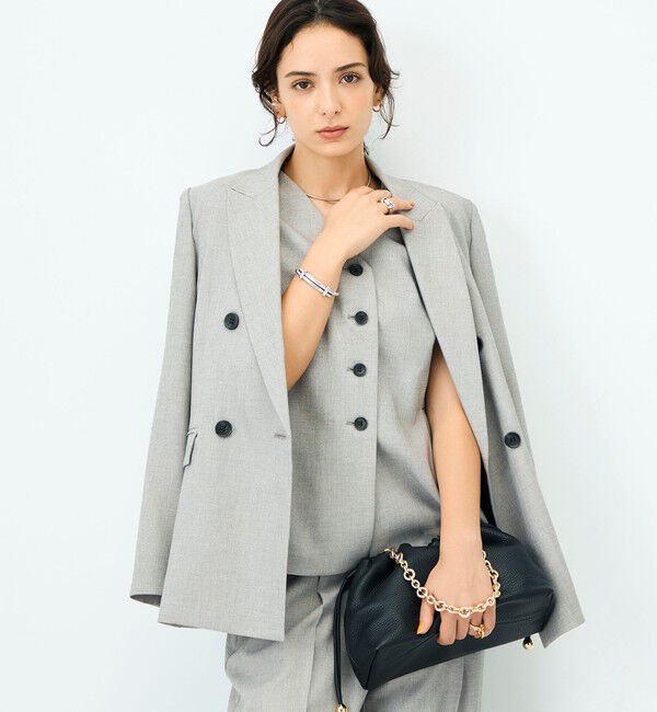 NOLLEY'S sophi「《セットアップ対応》ウォッシャブルドライシャーク2WAYスリットジャケット」|テーラードジャケット|