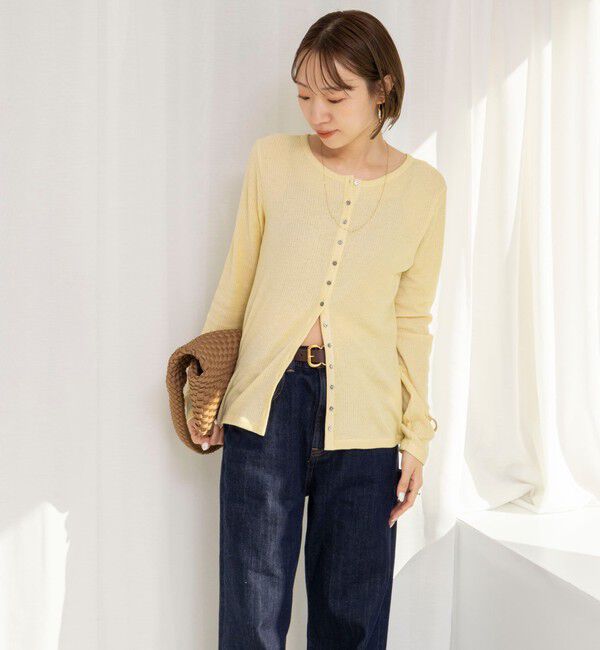 NOLLEY'S「ウォッシャブルナチュラルテレコ2WAYカーデ」|カーディガン|