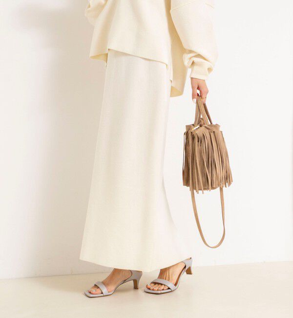 NOLLEY'S「《手洗い可能》《セットアップ対応》スウェットライク2WAYニットスカート」|スカート|オフホワイト