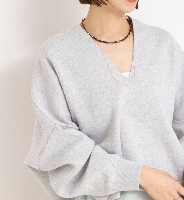 NOLLEY'S「《手洗い可能》《アンサンブル対応》スウェットライクニットプルオーバー」|ニット・セーター|