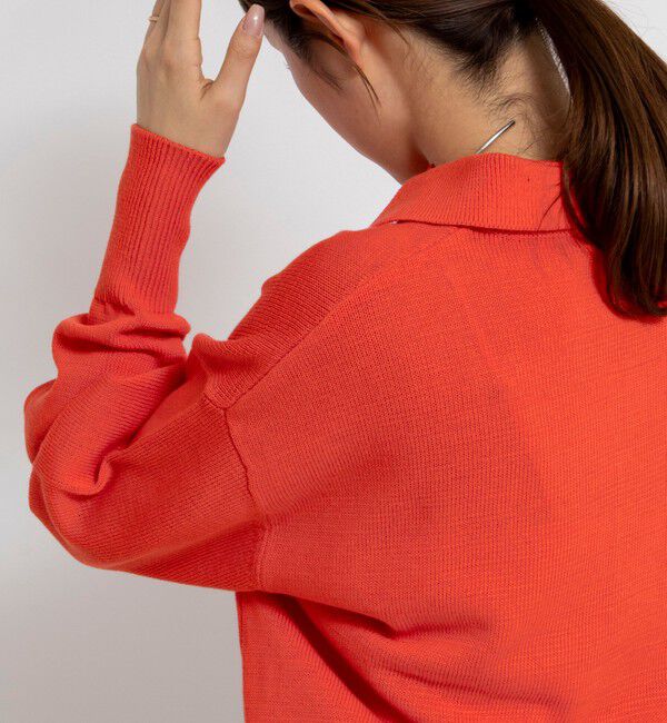 NOLLEY'S「《手洗い可能》ギマコットンポロ襟プルオーバー」|ニット・セーター|