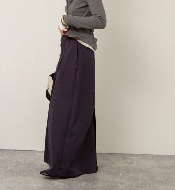 MAQWEL「【MAQWEL/マクウェル】タックロングスカート」|タイト|