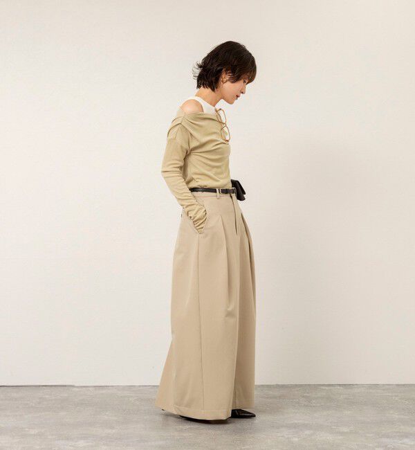 MAQWEL「【MAQWEL/マクウェル】タックロングスカート」|タイト|