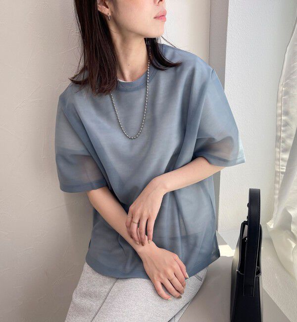 fredy emue「シアーダンボールトップス」|Tシャツ・カットソー|グレイッシュブルー