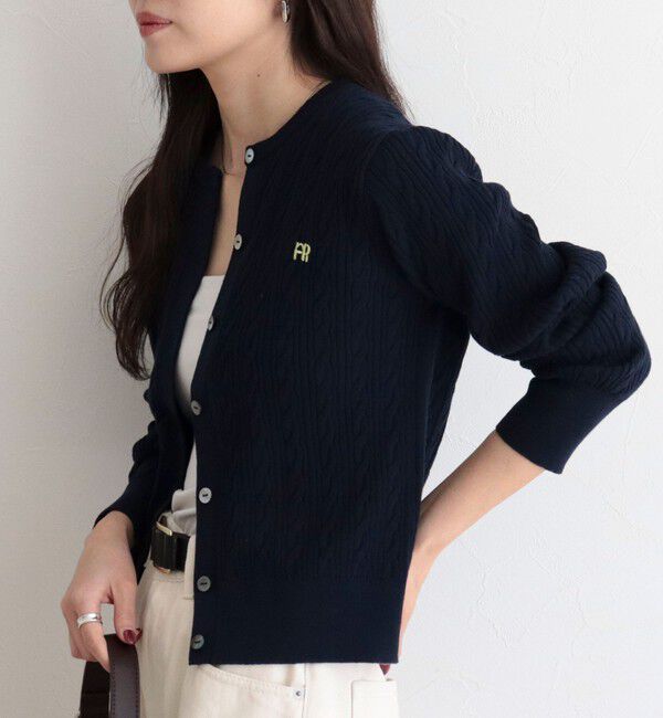 fredy emue「FR刺繍ケーブル柄ニットカーディガン」|カーディガン|