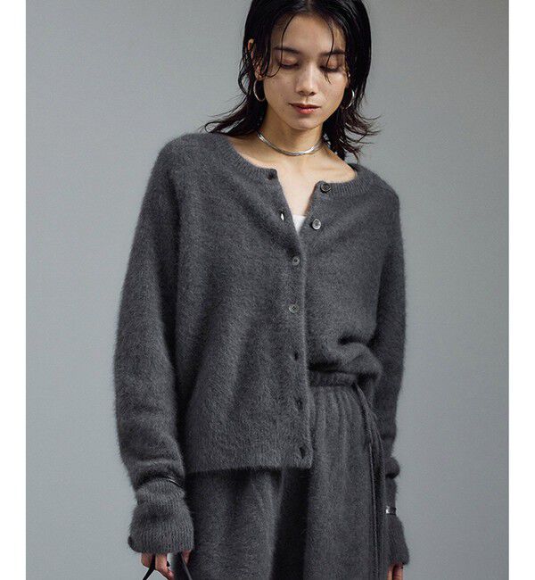 SALON adam et rope'「フォックスカシミヤ混 前後2WAYカーディガン / セットアップ対応」|カーディガン|グレー(07)