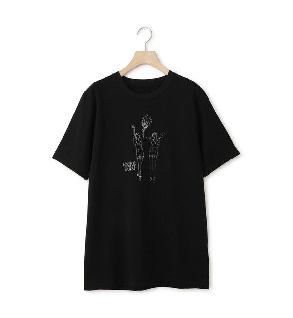 SALON adam et rope'「【Angie La La for SALON】コラボプリントTEE」|Tシャツ・カットソー|ブラック(01)