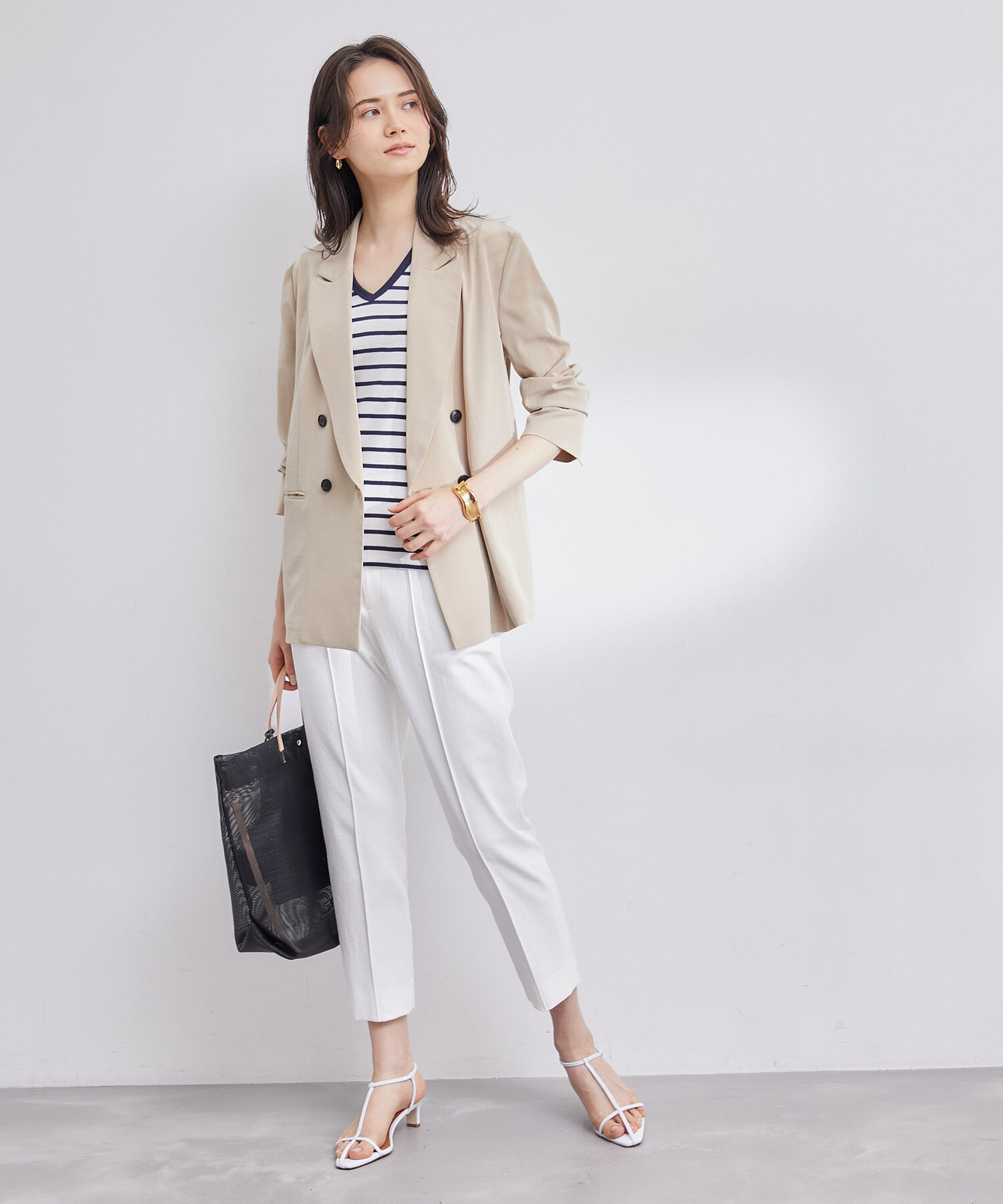 ROPE「【PETIT BATEAU（プチバトー）&times;ROPE'】VネックTEE」|Tシャツ・カットソー|