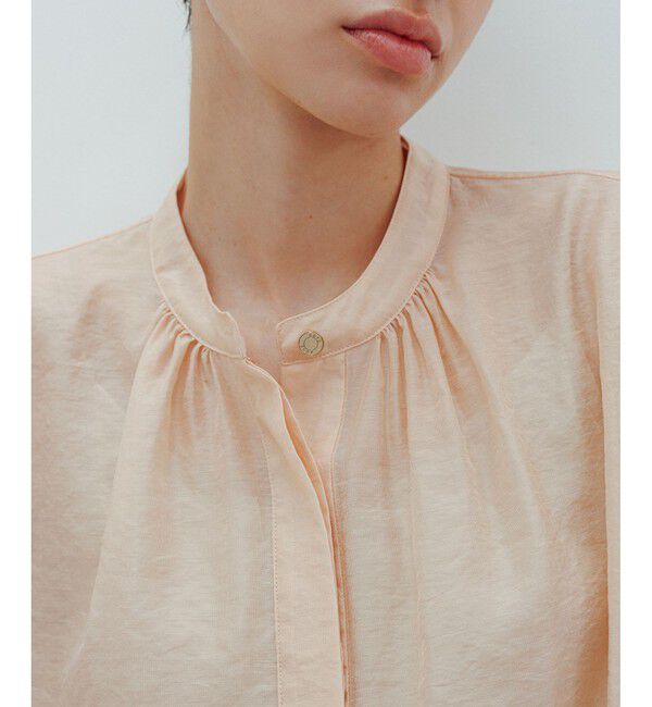 ROPE「【洗える】キュプラシルク フレンチスリーブブラウス」|シャツ・ブラウス|