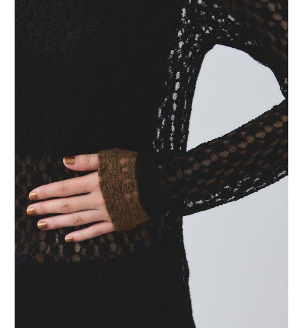 VIS「【WEB/一部店舗限定】レース配色プルオーバー」|Tシャツ・カットソー|