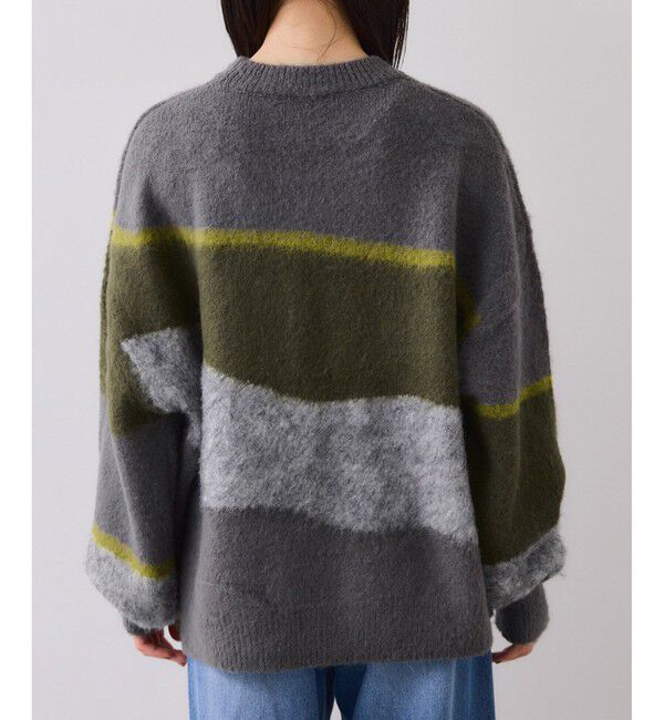 VIS「【WEB限定】グラデーションインターシャ起毛ニット」|ニット・セーター|
