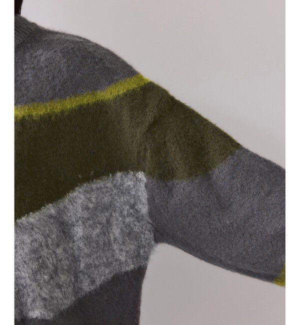 VIS「【WEB限定】グラデーションインターシャ起毛ニット」|ニット・セーター|