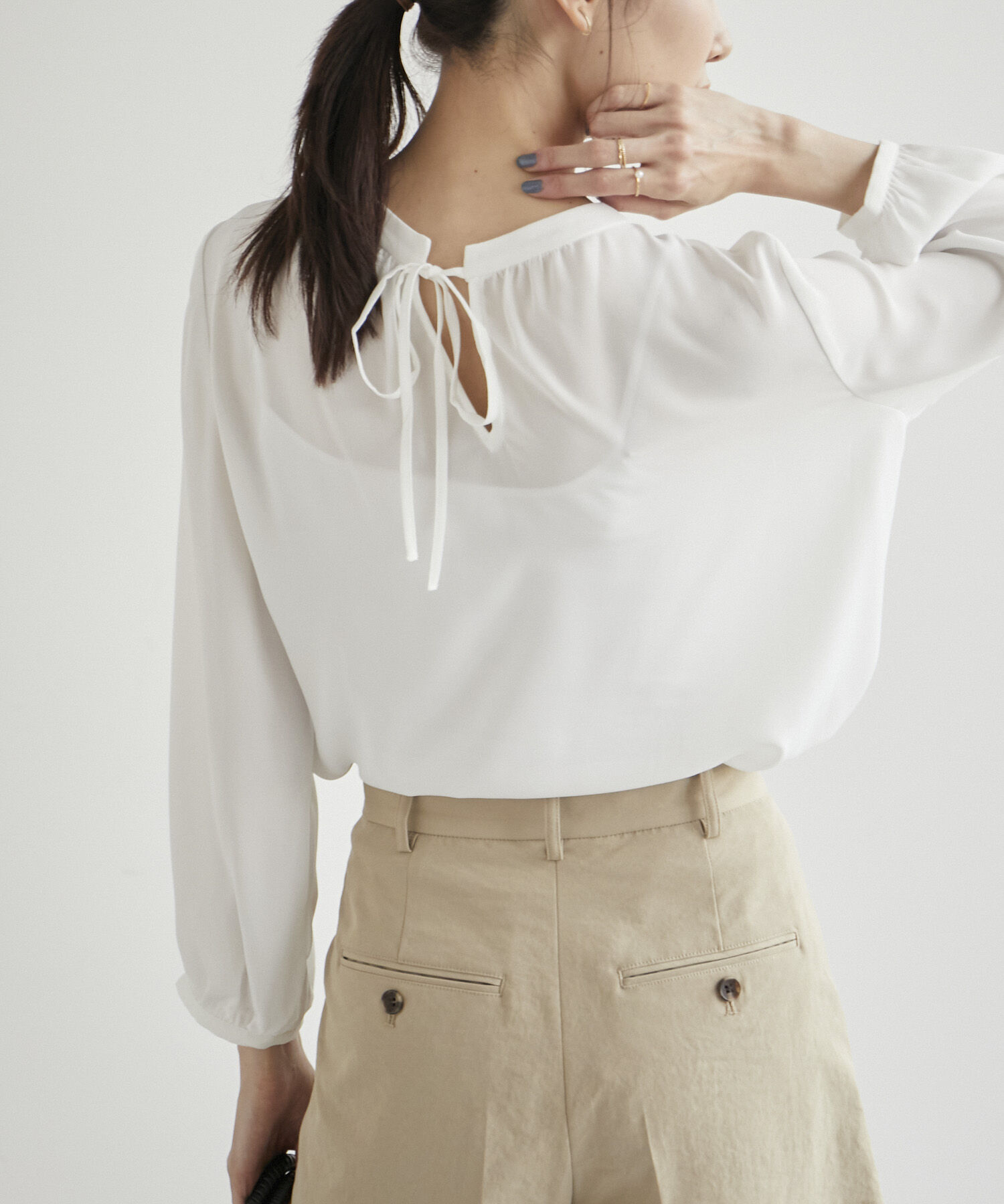 Rope&rsquo;Picnic「2WAY/スタンドブラウス」|シャツ・ブラウス|ホワイト(10)