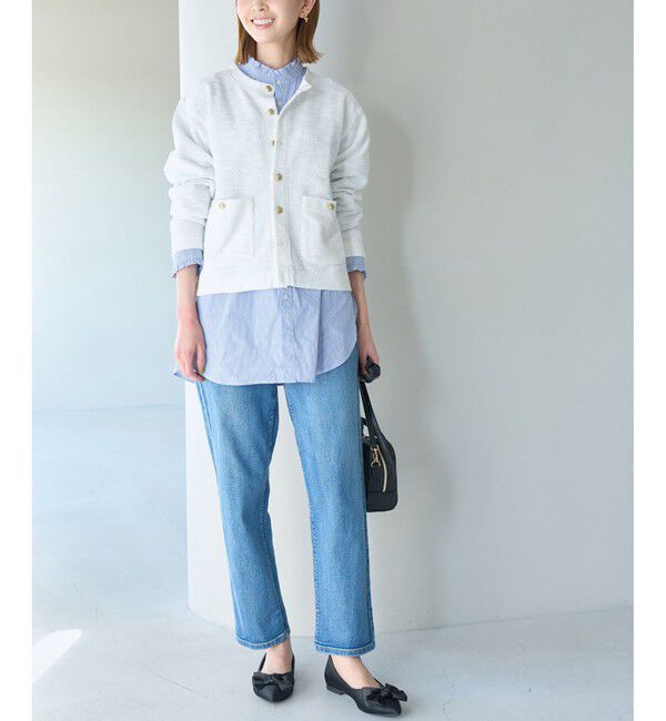 Rope&rsquo;Picnic「カットツイードメタル釦カーディガン」|カーディガン|