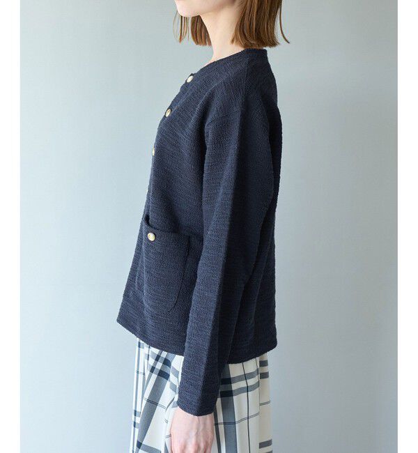 Rope&rsquo;Picnic「カットツイードメタル釦カーディガン」|カーディガン|