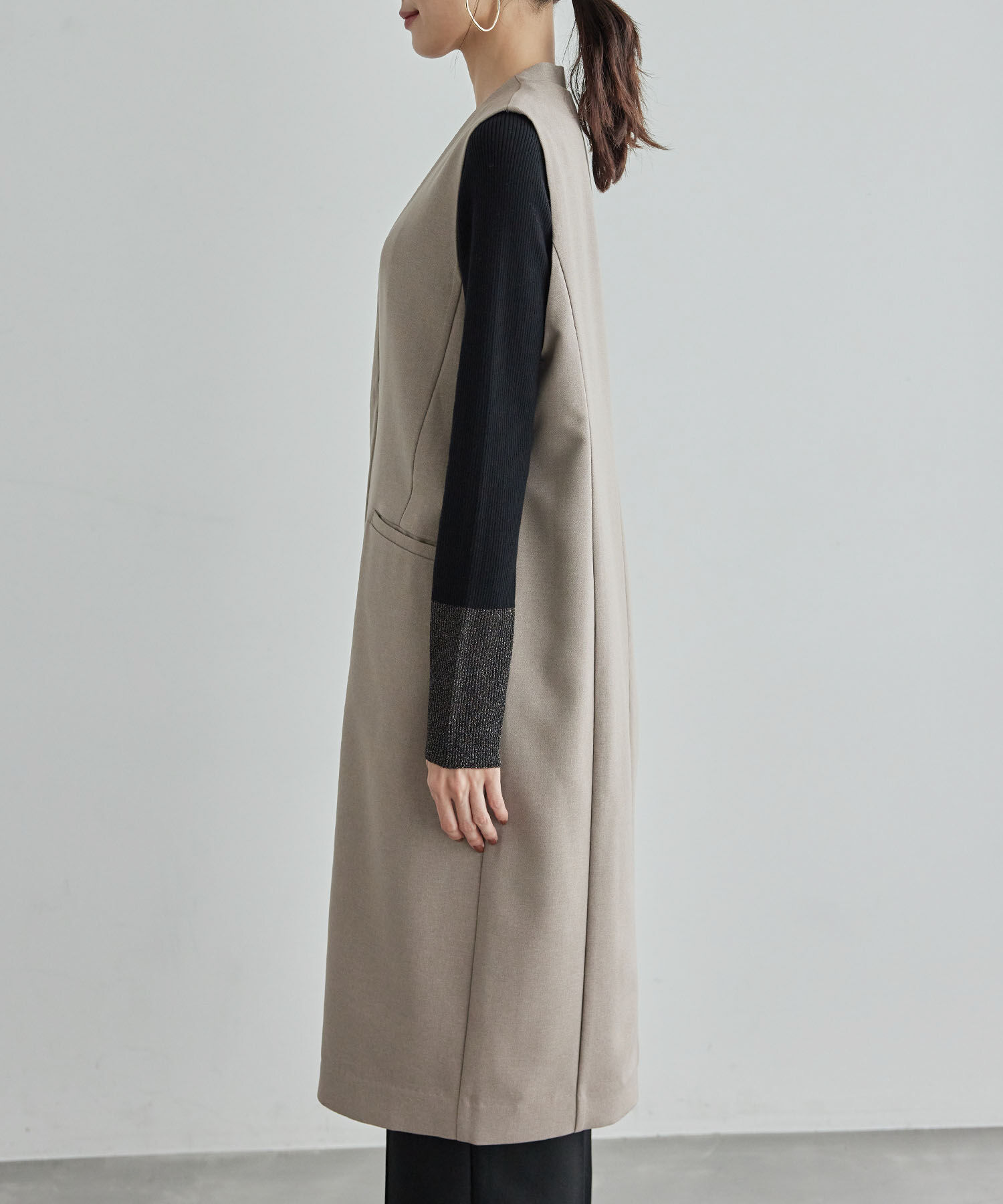 Rope&rsquo;Picnic「スリーブレスロングジレ/セットアップ対応・リンクコーデ」|ベスト・ジレ|