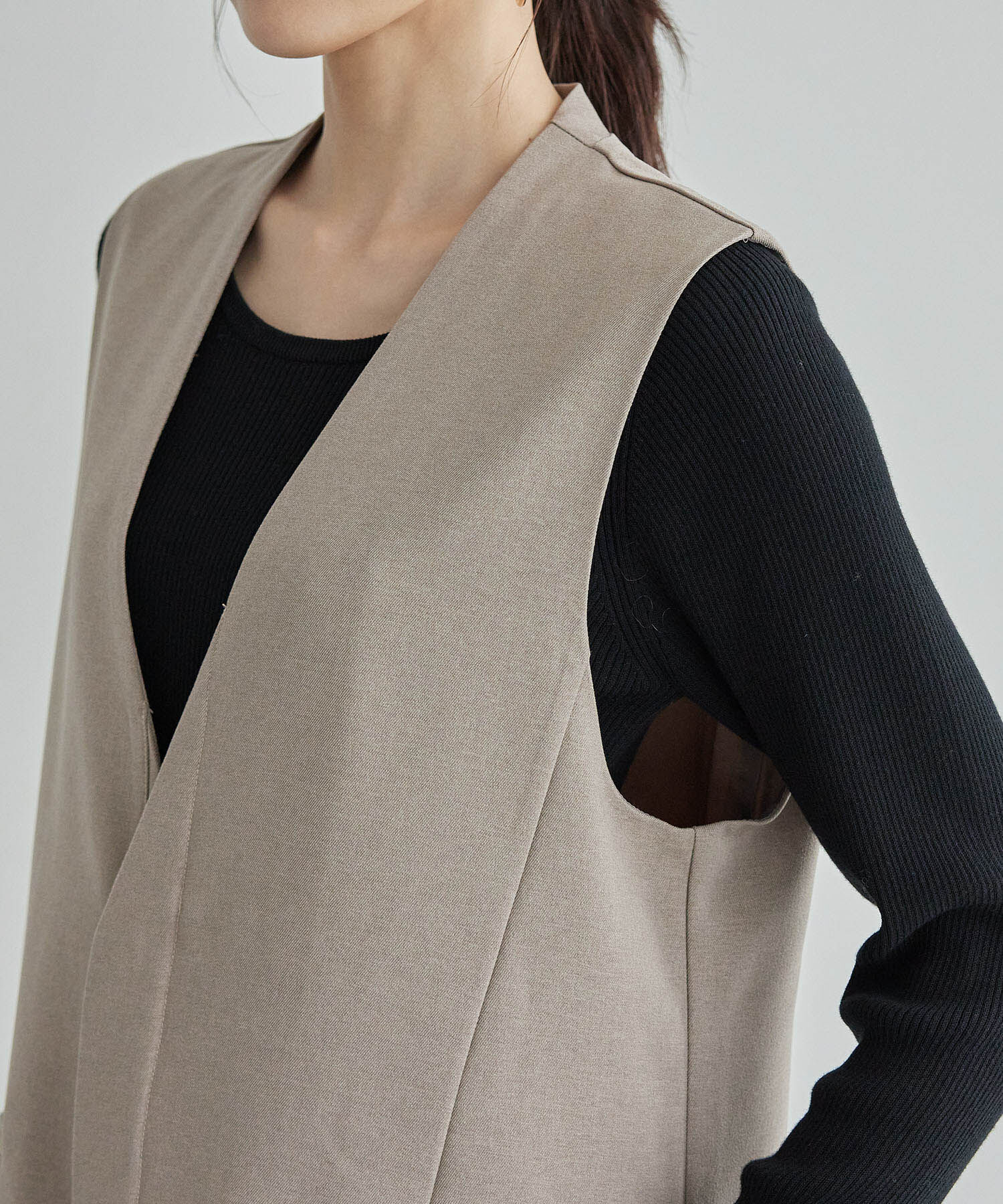 Rope&rsquo;Picnic「スリーブレスロングジレ/セットアップ対応・リンクコーデ」|ベスト・ジレ|