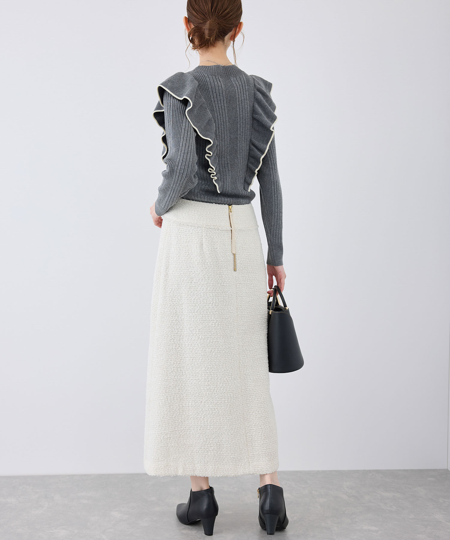 Rope&rsquo;Picnic「スパンコールツイードスカート」|スカート|