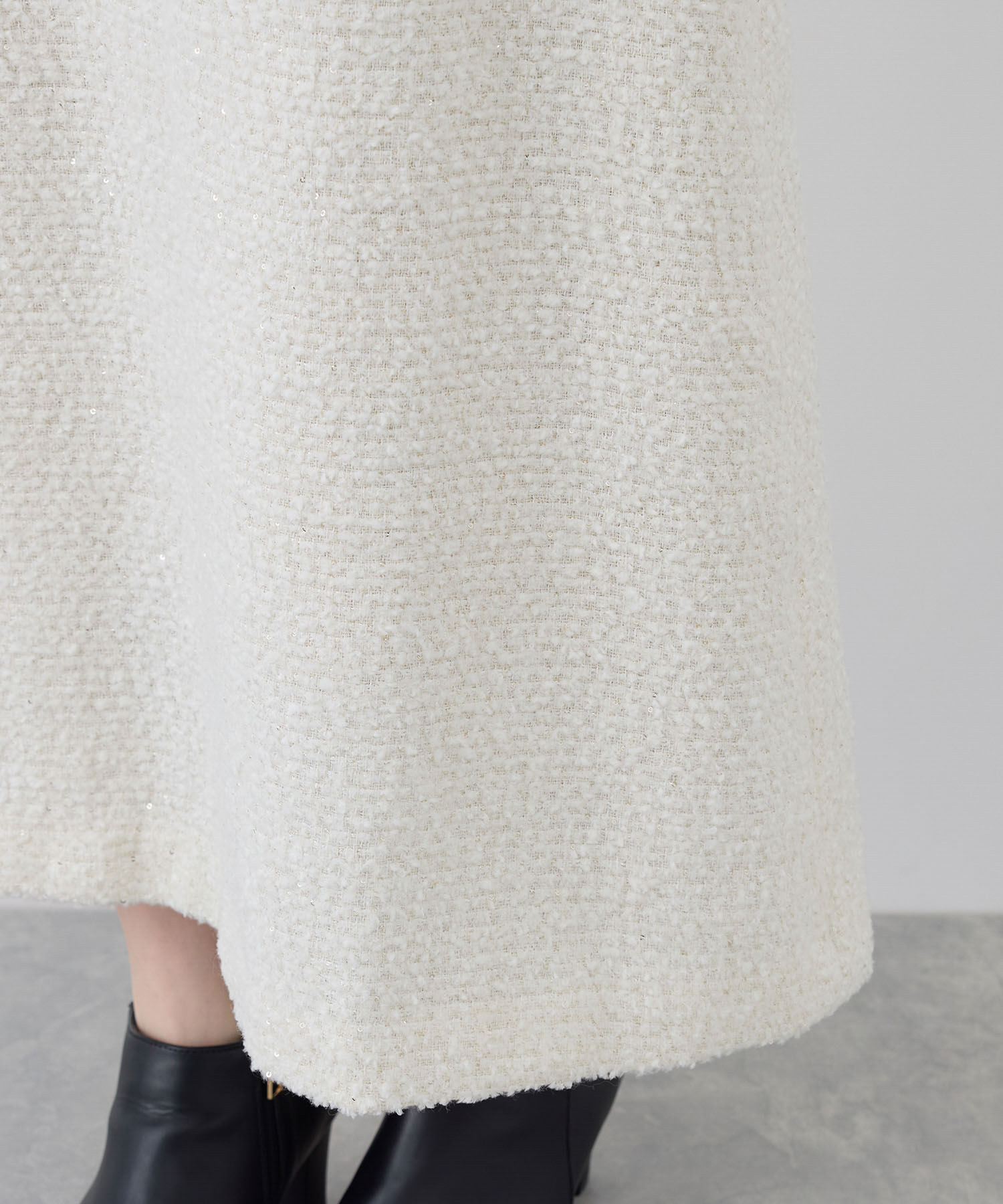 Rope&rsquo;Picnic「スパンコールツイードスカート」|スカート|