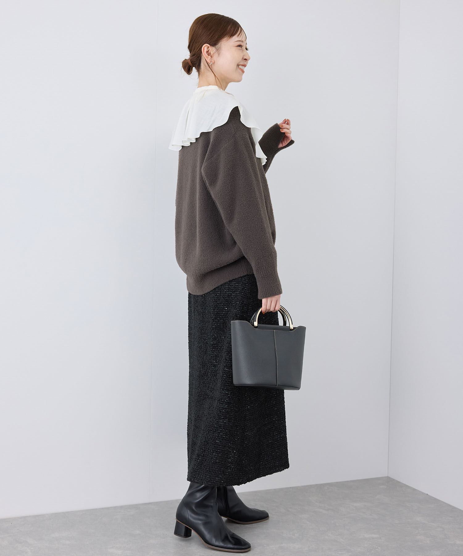 Rope&rsquo;Picnic「スパンコールツイードスカート」|スカート|