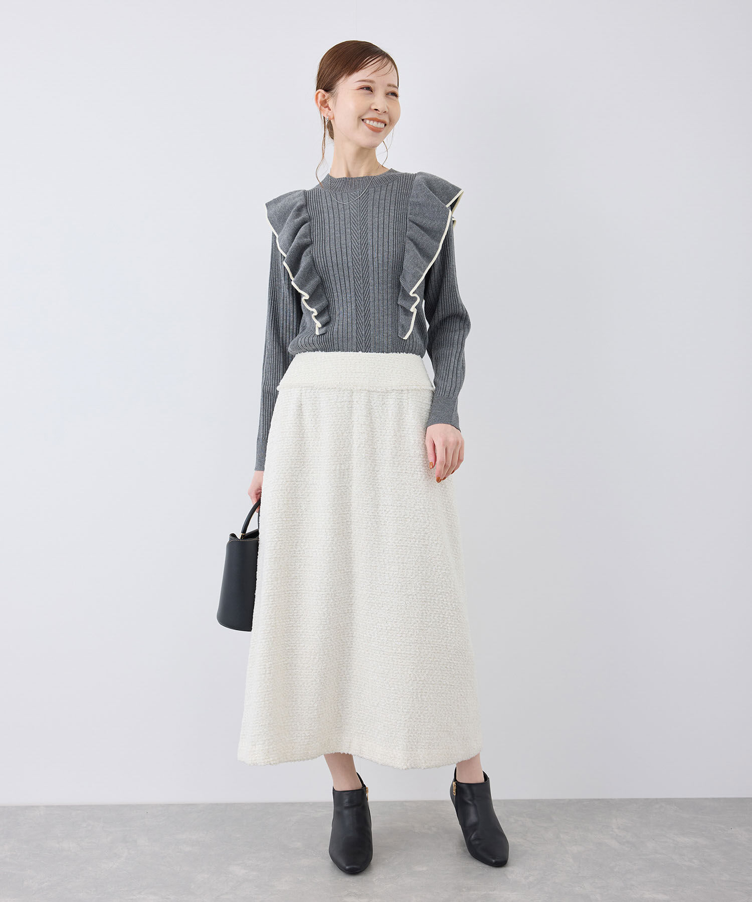 Rope&rsquo;Picnic「スパンコールツイードスカート」|スカート|