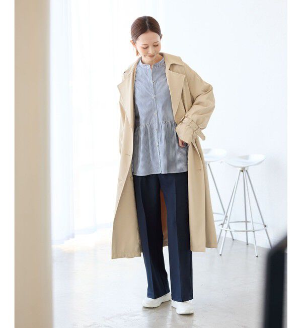 Rope&rsquo;Picnic「【花粉ガード・防シワ】ギャザーシャツブラウス」|シャツ・ブラウス|