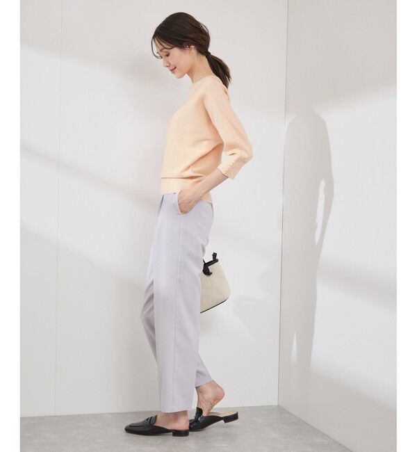 Rope&rsquo;Picnic「アンジェリーナ7分袖パールドルマンニット」|ニット・セーター|