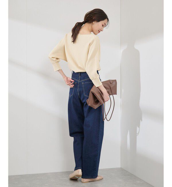 Rope&rsquo;Picnic「アンジェリーナ7分袖パールドルマンニット」|ニット・セーター|