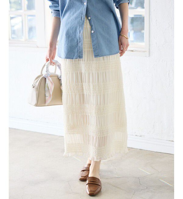 Rope&rsquo;Picnic「フリルギャザーロングスカート」|スカート|