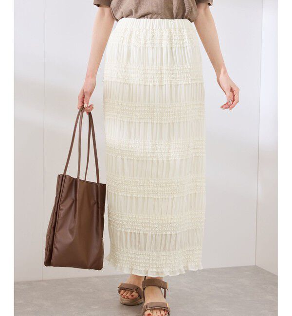Rope&rsquo;Picnic「フリルギャザーロングスカート」|スカート|