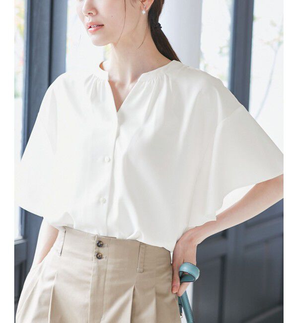 Rope&rsquo;Picnic「フレンチスキッパーブラウス」|シャツ・ブラウス|オフホワイト(15)