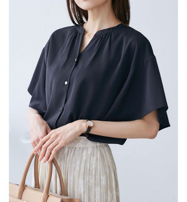 Rope&rsquo;Picnic「フレンチスキッパーブラウス」|シャツ・ブラウス|ネイビー(40)