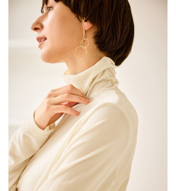 Rope&rsquo;Picnic「シアートリコットベロアタートルトップス」|Tシャツ・カットソー|