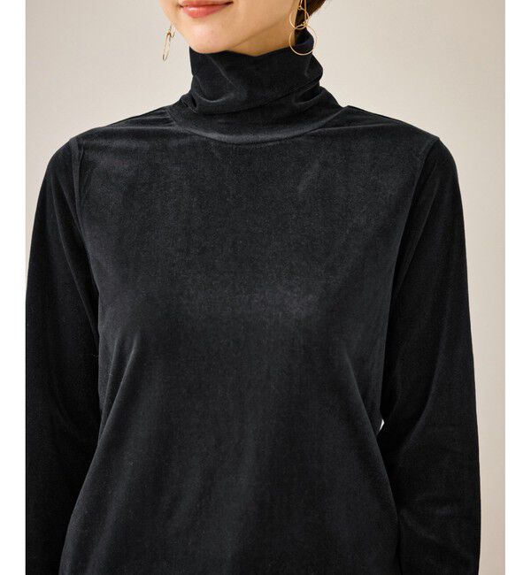 Rope&rsquo;Picnic「シアートリコットベロアタートルトップス」|Tシャツ・カットソー|