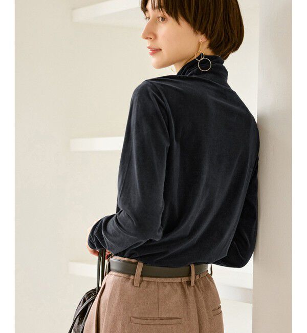 Rope&rsquo;Picnic「シアートリコットベロアタートルトップス」|Tシャツ・カットソー|