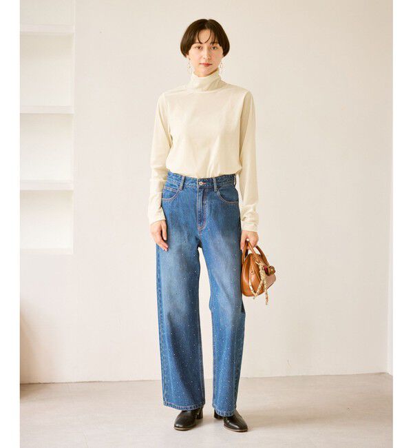 Rope&rsquo;Picnic「シアートリコットベロアタートルトップス」|Tシャツ・カットソー|