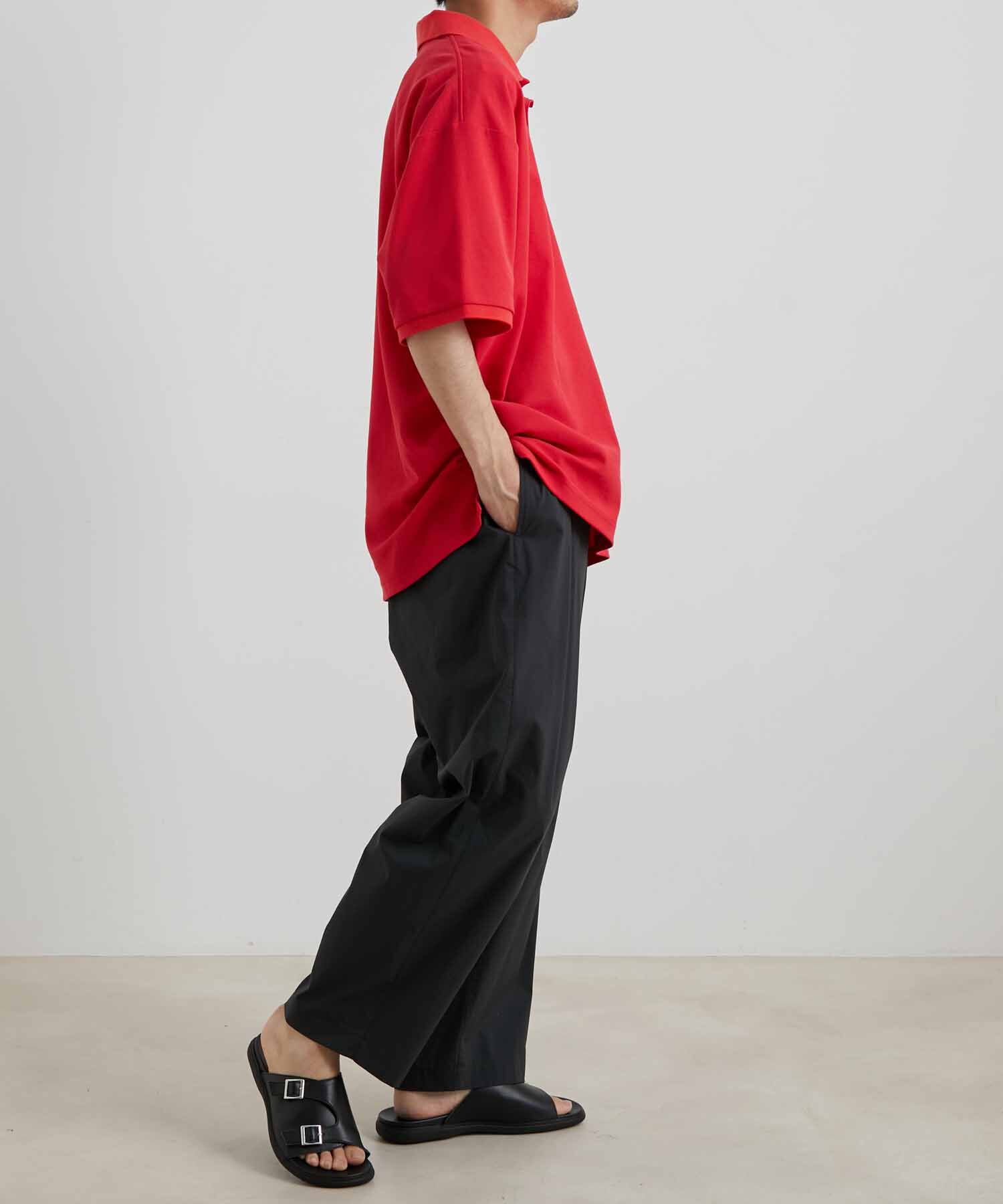 ADAM ET ROPE'「【WEB限定】LOGAN/ローガン 別注 ワンポイント刺繍 ビッグシルエット カノコ ポロシャツ」|シャツ・ブラウス|