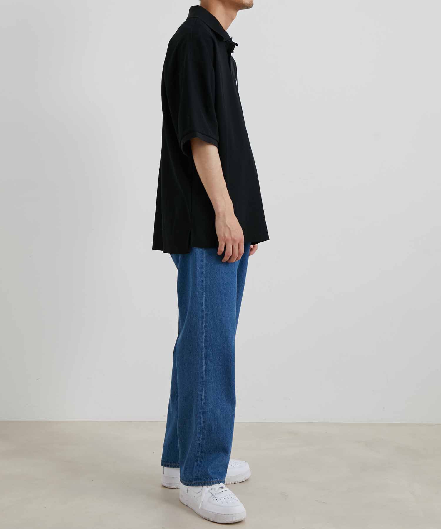 ADAM ET ROPE'「【WEB限定】LOGAN/ローガン 別注 ワンポイント刺繍 ビッグシルエット カノコ ポロシャツ」|シャツ・ブラウス|