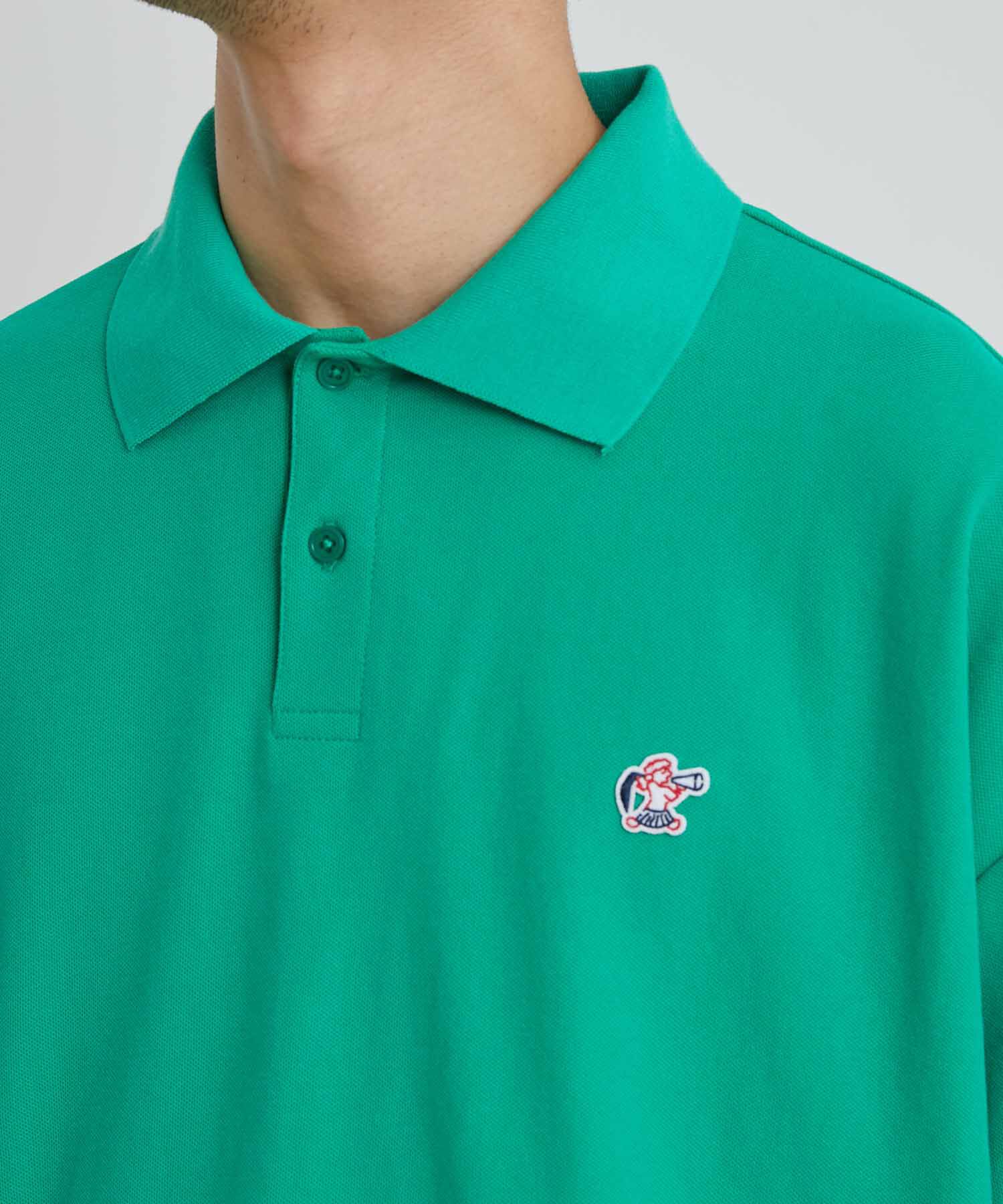 ADAM ET ROPE'「【WEB限定】LOGAN/ローガン 別注 ワンポイント刺繍 ビッグシルエット カノコ ポロシャツ」|シャツ・ブラウス|