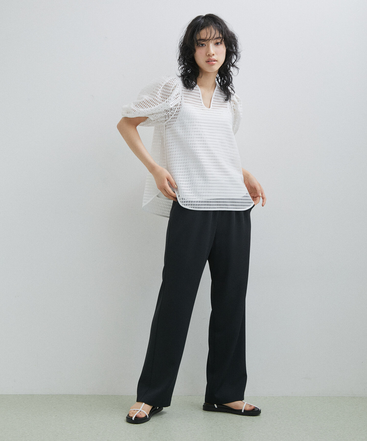 ADAM ET ROPE'「セミフレアイージーパンツ」|その他|