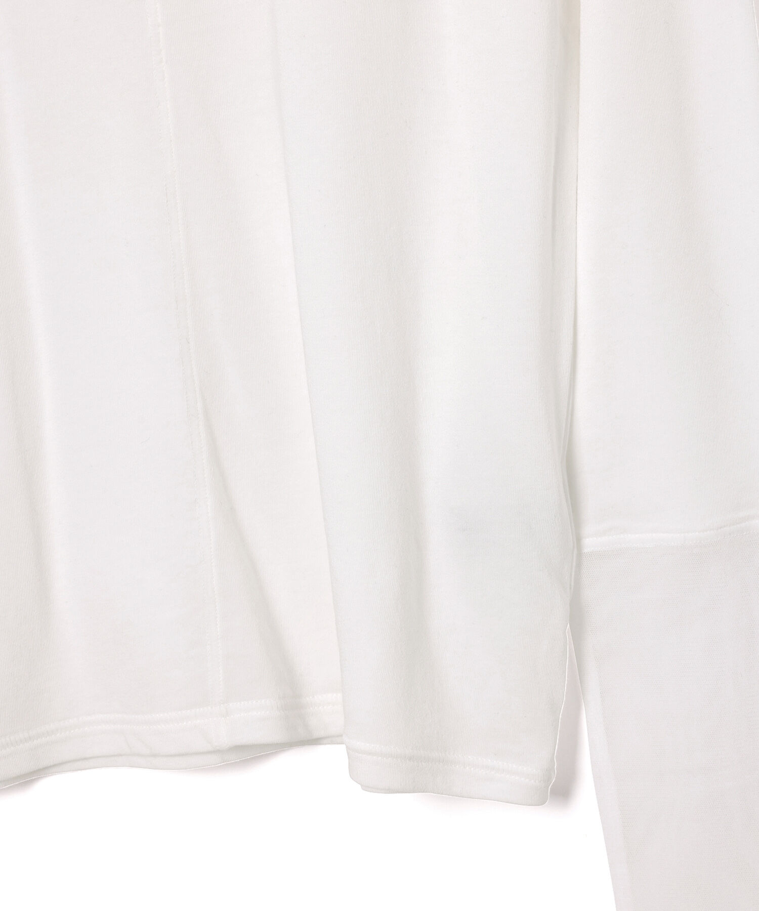 ADAM ET ROPE'「【サステナブル】エアリーシアーカフスカットソー」|Tシャツ・カットソー|