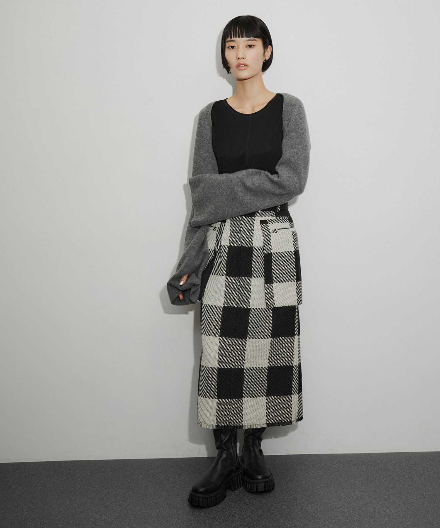 ADAM ET ROPE'「【サステナブル】エアリーシアーカフスカットソー」|Tシャツ・カットソー|